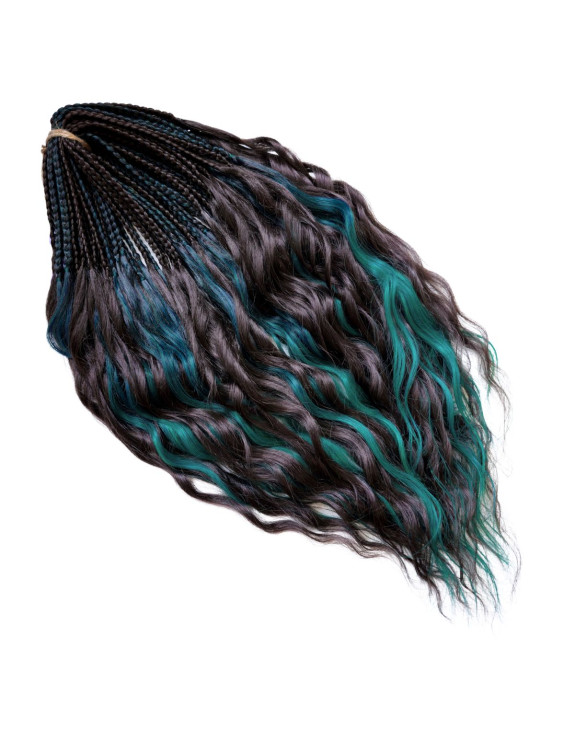 Warko-loki Fala Anna Zestaw Brąz z Turkusową Zielenią (50 DE)